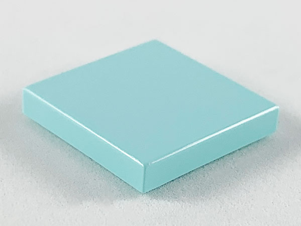 Tile 2 x 2 with Groove in Aqua