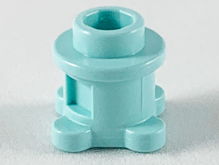 Belville / Scala, Brick Round 1 x 1 x 2/3 Round in Aqua