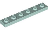 Plate 1 x 6 in Aqua