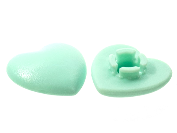Clikits Icon, Heart 2 x 2 Small with Pin [Frosted] in Aqua