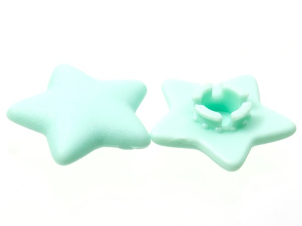 Clikits Icon, Star 2 x 2 Small with Pin [Frosted] in Aqua