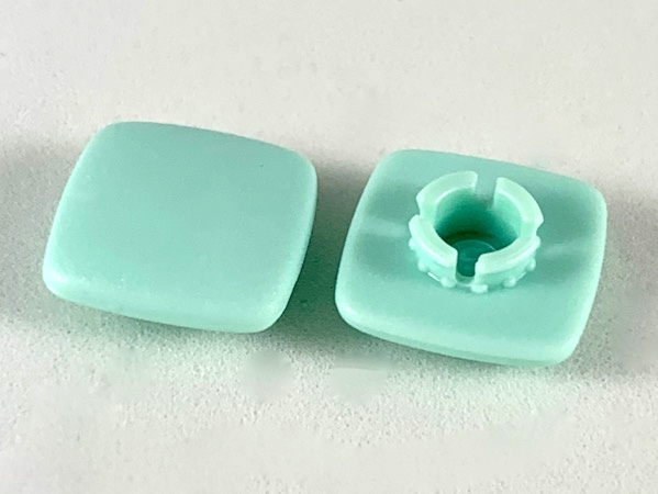 Clikits Icon, Square 2 x 2 Small with Pin [Frosted] in Aqua