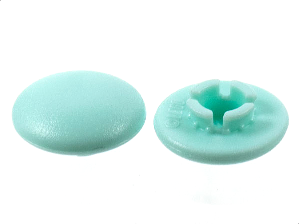 Clikits Icon, Round 2 x 2 Small Thin with Pin in Aqua