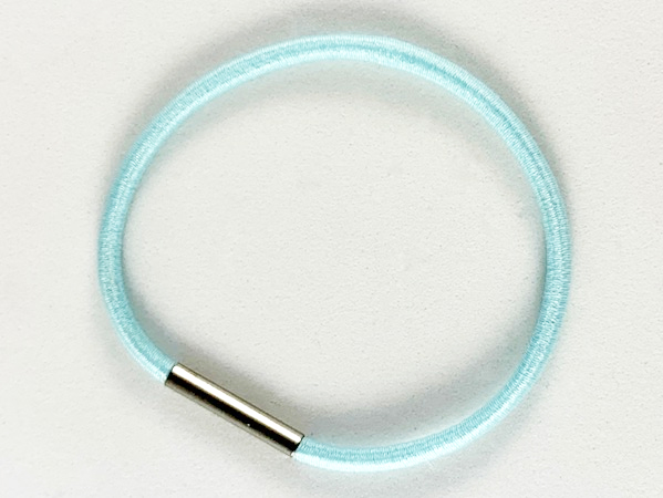 Clikits Cord, Elastic Loop 6 x 6 with 13mm Metal Band (Hair Band / Tie) in Aqua
