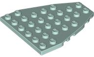 Wedge Plate 7 x 6 Boat Bow with Stud Notches in Aqua