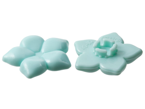 Clikits Icon, Flower 2 x 2 Large, 5 Petals with Pin in Aqua