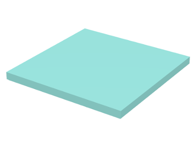 Tile 6 x 6 without Bottom Tubes in Aqua