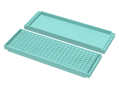 Scala, Bed 8 x 24 in Aqua