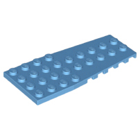 Wedge Plate 4 x 9 with Stud Notches in Medium Blue