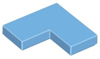 Tile 2 x 2 Corner in Medium Blue