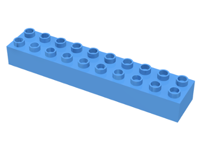 Duplo Brick 2 x 10 in Medium Blue