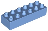 Duplo Brick 2 x 6 in Medium Blue