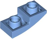 Brick Curved Inverted 2 x 1 in Medium Blue