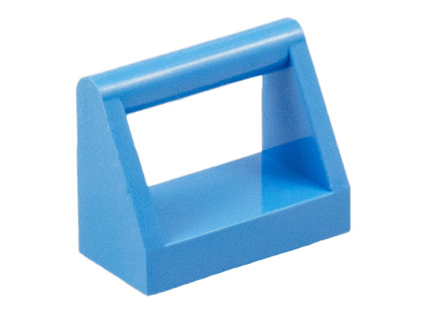 Tile Special 1 x 2 with Handle in Medium Blue
