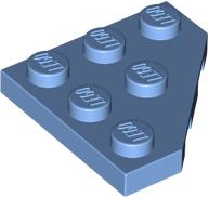Wedge Plate 3 x 3 Cut Corner in Medium Blue