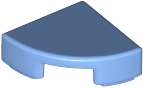 Tile Round 1 x 1 Quarter in Medium Blue