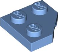 Wedge Plate 2 x 2 Cut Corner in Medium Blue
