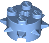 Brick Round 2 x 2 Special with Spikes in Medium Blue