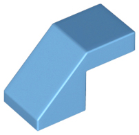Brick Sloped 45° 2 x 1 with 2/3 Inverted Cutout and no stud in Medium Blue