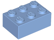 Brick 2 x 3 in Medium Blue