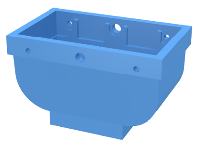 Belville, Equipment, Basket 2 x 4 x 2 without Handle in Medium Blue