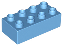 Duplo Brick 2 x 4 in Medium Blue