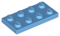 Plate 2 x 4 in Medium Blue
