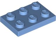 Plate 2 x 3 in Medium Blue