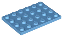 Plate 4 x 6 in Medium Blue