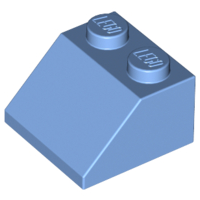 Brick Sloped 45° 2 x 2 in Medium Blue
