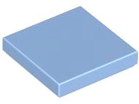 Tile 2 x 2 with Groove in Medium Blue