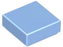Tile 1 x 1 with Groove in Medium Blue
