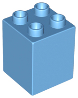 Duplo Brick 2 x 2 x 2 in Medium Blue