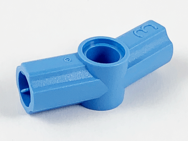 Technic Axle and Pin Connector Angled #3 - 157.5° in Medium Blue