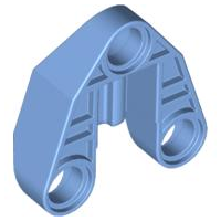 Technic Connector Block 3 x 3 Triangular with Axle, and Pin Hole in Medium Blue