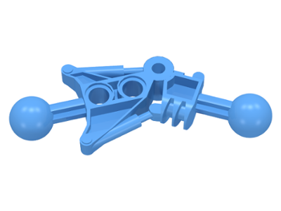 Large Figure Skeletal, Limb, Angular with 2 Ball Joints, and 2 Holes (Toa) in Medium Blue