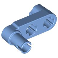 Technic Beam 3 x 0.5 Liftarm with Boss and Pin / Crank in Medium Blue