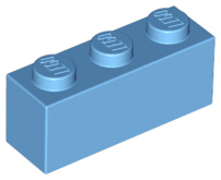 Brick 1 x 3 in Medium Blue