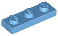 Plate 1 x 3 in Medium Blue