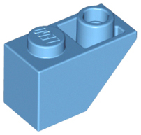 Brick Sloped Inverted 45° 2 x 1 in Medium Blue