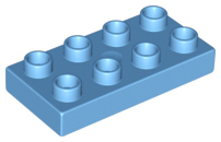 Duplo Plate 2 x 4 in Medium Blue