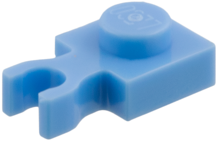 Plate Special 1 x 1 with Clip Vertical [Thin U Clip] in Medium Blue