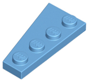 Wedge Plate 4 x 2 Right in Medium Blue