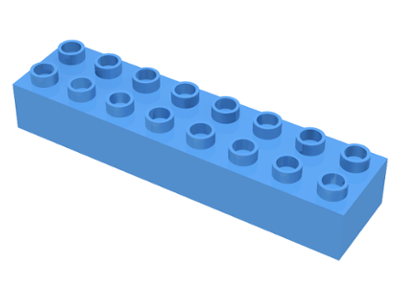 Duplo Brick 2 x 8 in Medium Blue