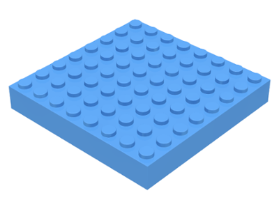 Brick 8 x 8 in Medium Blue