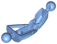 Large Figure Skeletal, Limb, with 2 Ball Joints, and 1 Hole (Toa Nuva) in Medium Blue