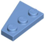 Wedge Plate 3 x 2 Right in Medium Blue