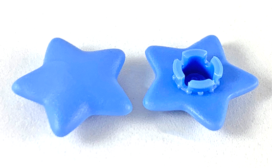 Clikits Icon, Star 2 x 2 Small with Pin [Frosted] in Medium Blue