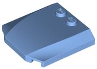 Brick Wedged, Curved Triple 4 x 4 x 2/3 with 2 Studs in Medium Blue