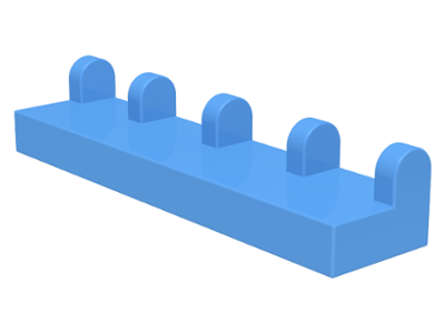 Hinge Tile 1 x 4 in Medium Blue